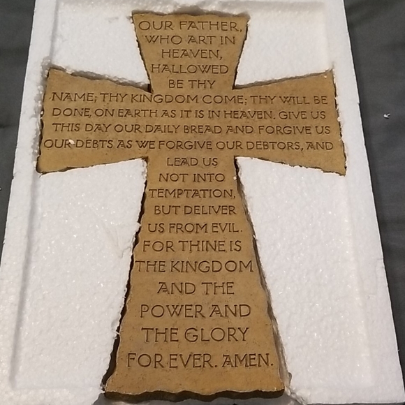 Inspirio Other - Lord's Prayer large resin Cross